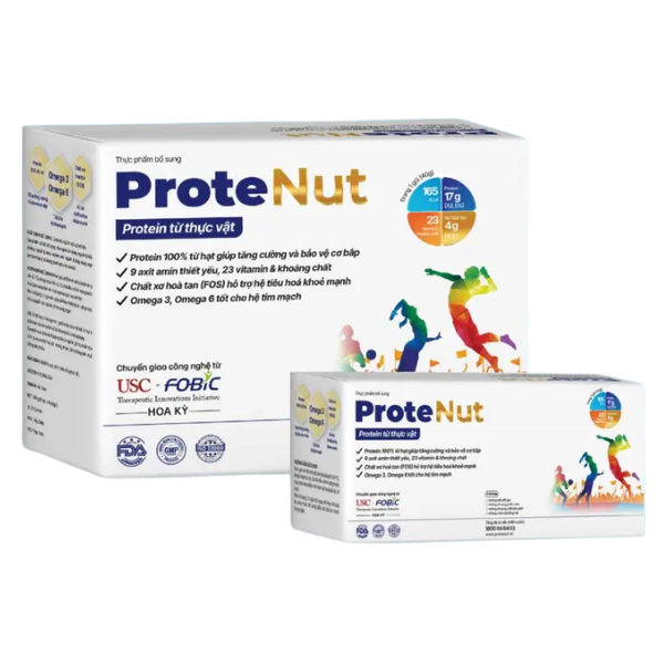  Protein từ thực vật PROTENUT dinh dưỡng toàn diện cho cả gia đình (hộp 4 gói x 40g) - Việt Nam 