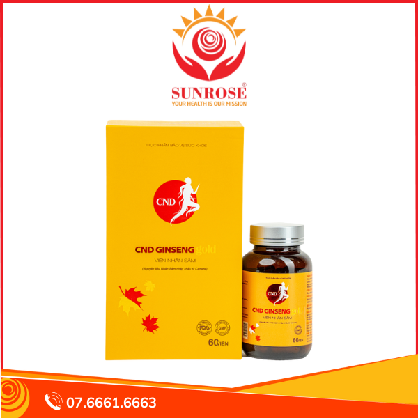 Viên nhân sâm CND Ginseng Gold – Tăng cường sức khỏe, đề kháng, giảm mệt mỏi (60 viên) 