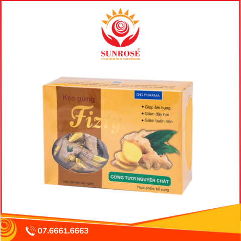  Thực phẩm bổ sung kẹo gừng Fizty (100 viên) 