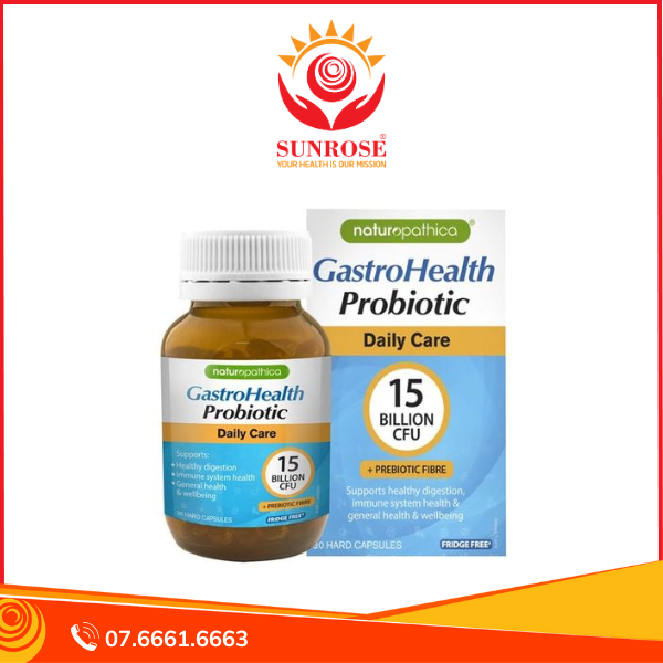  Thực phẩm bảo vệ sức khỏe Naturopathica Gastrohealth Probiotic Daily Care (30 viên) 