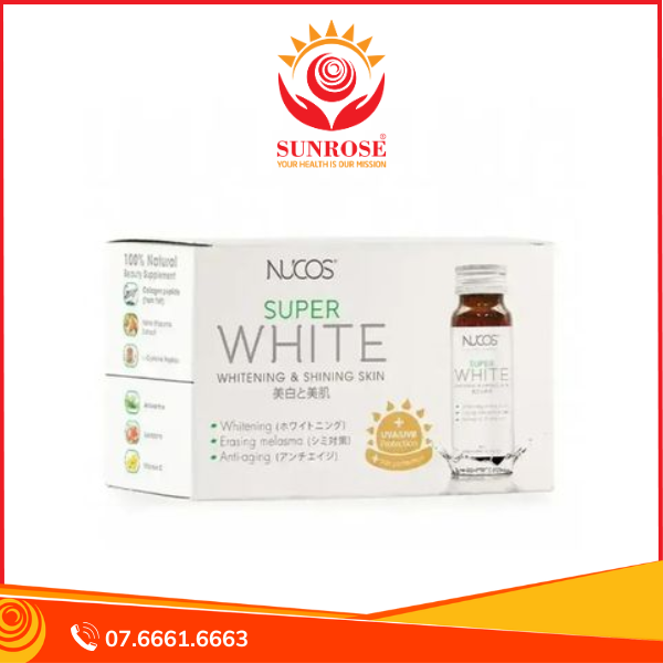  Thực phẩm bảo vệ sức khỏe Nucos Super White (10 chai x 50ml) 