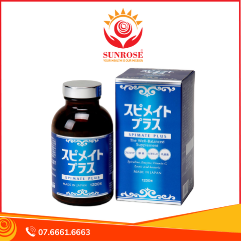  Viên uống Spimate Plus – Bổ sung thảo dược và vitamin – Hỗ trợ tăng cường sức đề kháng, nâng cao thể trạng – Hộp 1200 viên – Nhật Bản 