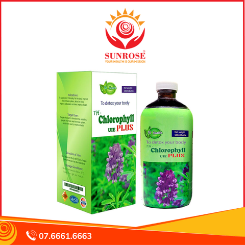  TH-Chlorophyll UIE PLUS bổ sung diệp lục, hỗ trợ miễn dịch và chống oxy hóa 500ml - Malaysia 