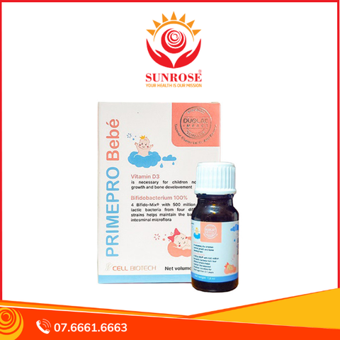  Men vi sinh PrimePro Bebé - Hỗ trợ phát triển toàn diện (Lọ 7,5ml) 