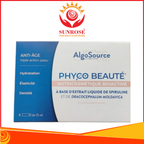  Nước uống Phyco BeauTé – Bổ sung tảo đỏ và dinh dưỡng – Hỗ trợ làm đẹp da, tăng sức đề kháng – Bộ  8 chai 