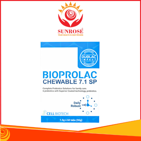  Viên nhai bổ sung lợi khuẩn Bioprolac chewable 7.1 SP (Hộp 60 viên) 