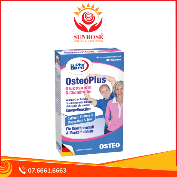  Viên uống OsteoPlus Glucosamine & Chondroitin – Giảm đau, hỗ trợ thoái hóa khớp – Hộp 30 viên 