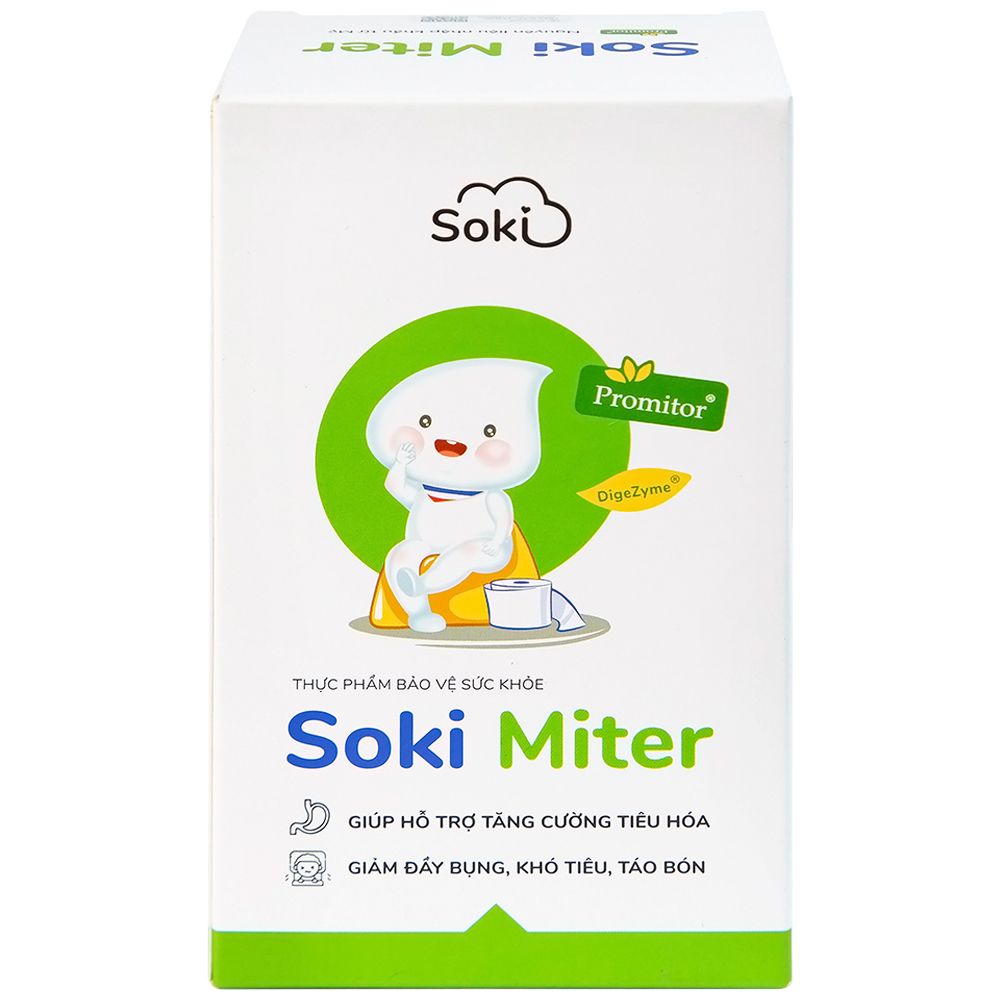  Bột hòa tan Soki Miter giúp hỗ trợ tăng cường tiêu hóa, giảm đầy bụng (20 gói) 