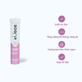  Viên sủi KUDOS Vitamin C 1000mg Water Melon hương dưa hấu bổ sung vitamin C cho cơ thể (Tuýp 20 viên) 