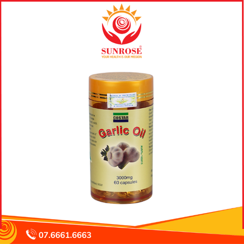  Viên uống Costar Garlic Oil tinh dầu tỏi hỗ trợ tăng cường đề kháng (Lọ 60 viên) 
