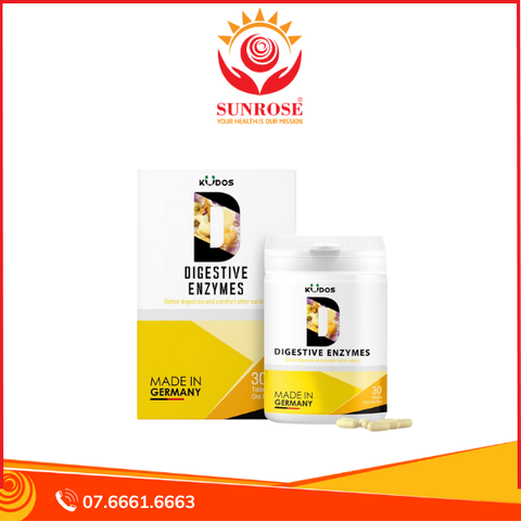  Viên uống Kudos Digestive Enzymes bổ sung men tiêu hóa hỗ trợ tiêu hóa  (Hộp 30 viên) 
