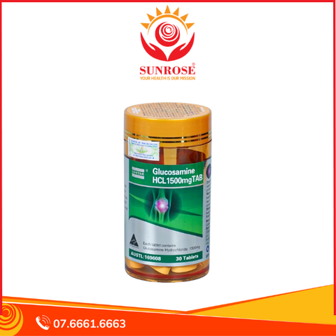  Viên uống Costar Glucosamine - HCL hỗ trợ xương khớp (Lọ 30 viên) 