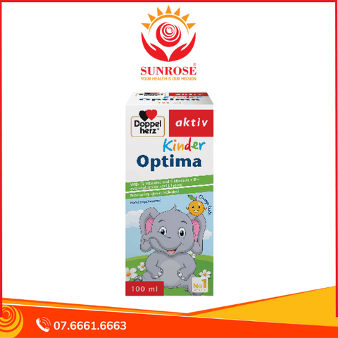  Dung dịch Kinder Optima – Bổ sung vitamin và khoáng chất – Hỗ trợ sức khỏe và miễn dịch cho trẻ – Chai 100ml 
