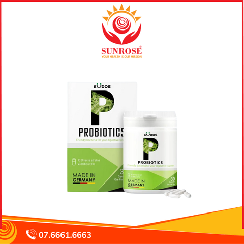 Viên uống Kudos Probiotics bổ sung men vi sinh hỗ trợ tiêu hóa (Hộp 30 viên) 