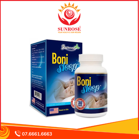  Boni Sleep an thần, giảm stress, ngủ ngon chai 30 viên 