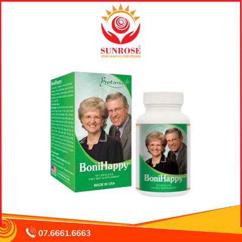  Boni Happy giúp ngủ ngon, cải thiện trí nhớ và thị giác chai 60 viên 
