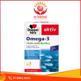  Omgea 3 + Acid Folic + B6 +B12  - Hỗ trợ tăng hệ miễn dịch, mạch máu Hộp 30 viên 
