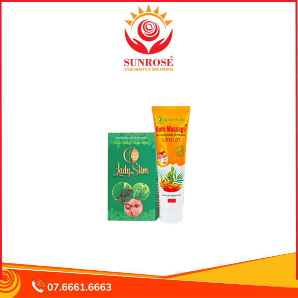  Kem Tan Mỡ Ngân Bình Và Viên Uống Giảm Cân Lady Slim Lan Chi - Bộ Sản Phẩm Hỗ Trợ Giảm Cân Gọn Dáng(Tuýp 150g & Hộp 30 viên) 
