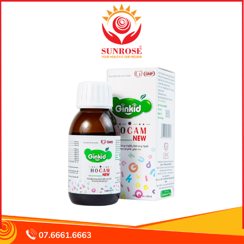  Siro Ginkid Ho Cam NEW bổ sung vitamin và khoáng chất, tăng cường sức đề kháng (80ml) 