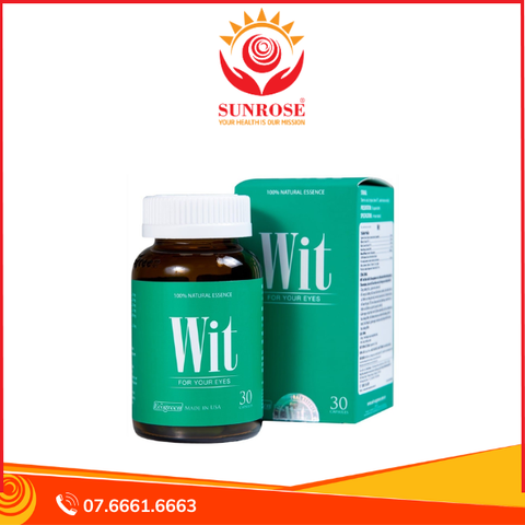  Viên uống Ecogreen WIT For Your Eyes Tăng cường thị lực, giảm mờ và nhòe mắt (Hộp 60 viên) 