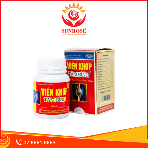 Viên khớp Tâm Bình hỗ trợ giảm thoái hóa khớp, viêm khớp lọ 60 viên 