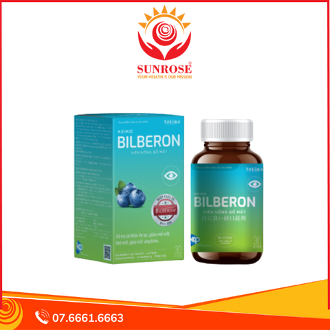  Viên uống Keiko Bilberon Bổ mắt (Hộp 30 viên) 