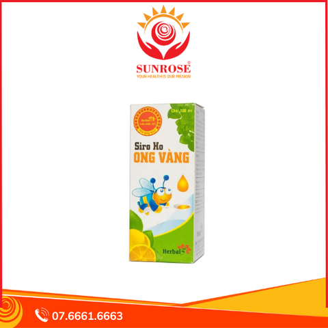  Siro ho Ong Vàng Thảo Dược Việt hỗ trợ làm ấm và sạch họng, giảm ho (100ml) 