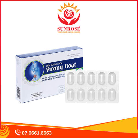  Viên xương khớp Vương Hoạt giảm nguy cơ thoái hóa cột sống, đau vai gáy hộp 20 viên 