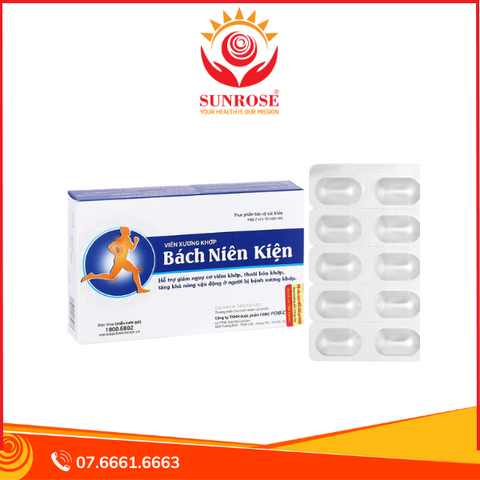  Viên xương khớp Bách Niên Kiện giảm nguy cơ viêm khớp, thoái hóa khớp hộp 20 viên 