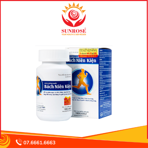  Viên xương khớp Bách Niên Kiện giảm nguy cơ viêm khớp, thoái hóa khớp chai 80 viên 