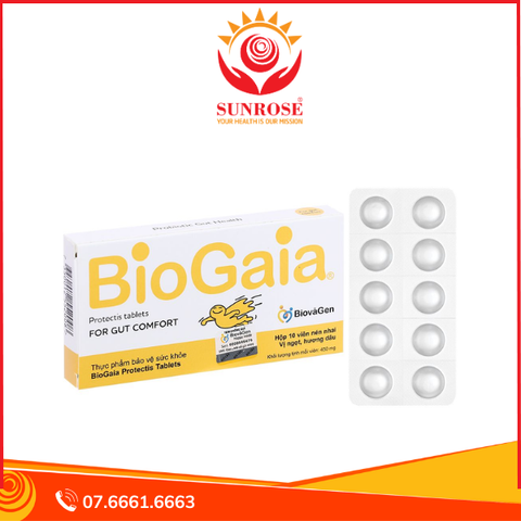 Men vi sinh BioGaia Protectis Tablets bổ sung lợi khuẩn cho đường tiêu hóa (10 viên) 