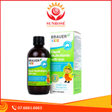  Siro Brauer Kids Liquid Multivitamin With Iron bổ sung vitamin và khoáng chất cho trẻ (200ml) 