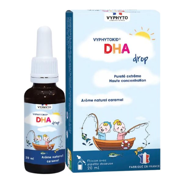  Thực phẩm bảo vệ sức khỏe VYPHYTOKID DHA drop bổ sung DHA hàm lượng cao cho bé (chai 20ml) - Pháp 