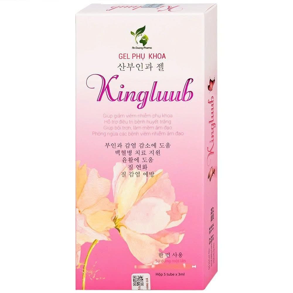  Gel phụ khoa King Luub hỗ trợ ngừa viêm, ngứa, duy trì độ ẩm, pH vùng kín (5ống x 3ml) 