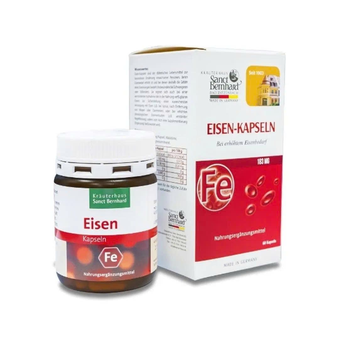  Viên uống EISEN KAPSELN hỗ trợ cải thiện tình trạng thiếu máu do thiếu sắt (hộp 60 viên) 