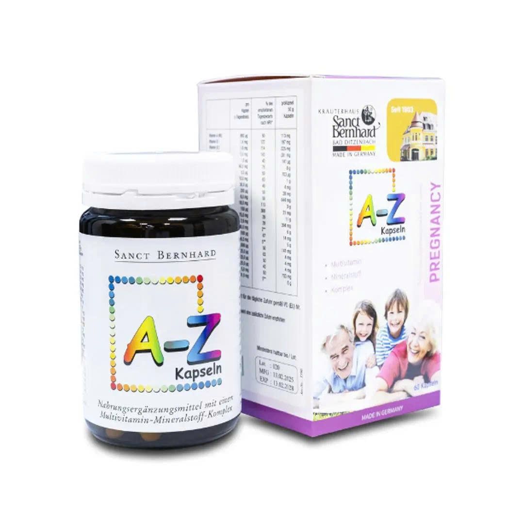  Viên uống A-Z KAPSELN bổ sung 24 vitamin khoáng chất thiết yếu cho cơ thể (hộp 60 viên) 