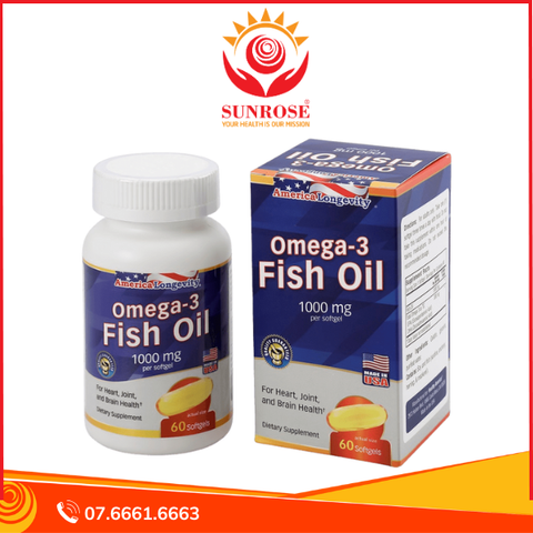  Viên uống Omega-3 Fish Oil 1000mg – Hỗ trợ tim mạch & trí não – Hộp 60 viên 