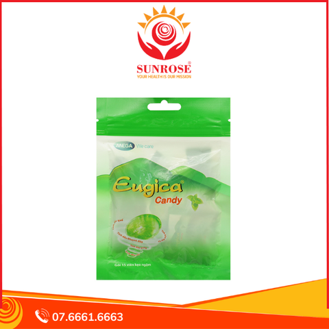  Kẹo ngậm thảo dược Eugica Candy giảm ho, đau họng gói 15 viên 