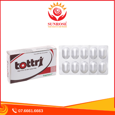  Tottri giảm triệu chứng trĩ nội, trĩ ngoại hộp 30 viên 