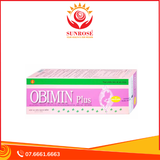  Obimin Plus Hỗ Trợ Cung Cấp Đầy Đủ Dưỡng Chất Cho Thai Phụ & Thai Nhi Trong Bụng Hộp 30 Viên 