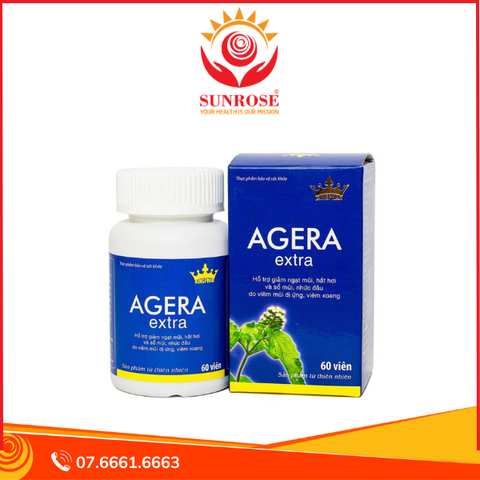  Viên uống Agera Extra Kingphar hỗ trợ giảm ngạt mũi, hắt hơi (60 viên) 