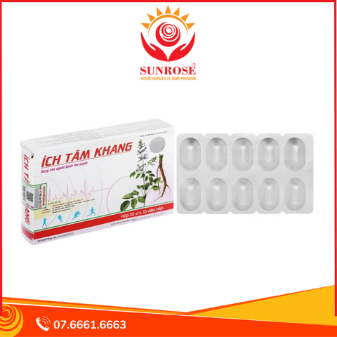  Ích Tâm Khang hỗ trợ tim mạch hộp 30 viên 