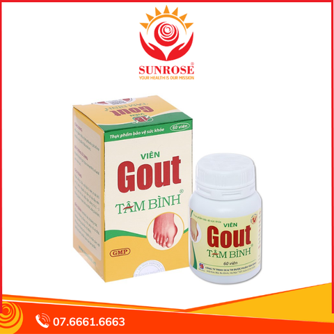  Viên Gout Tâm Bình hỗ trợ giảm triệu chứng đau do gút (60 viên) 