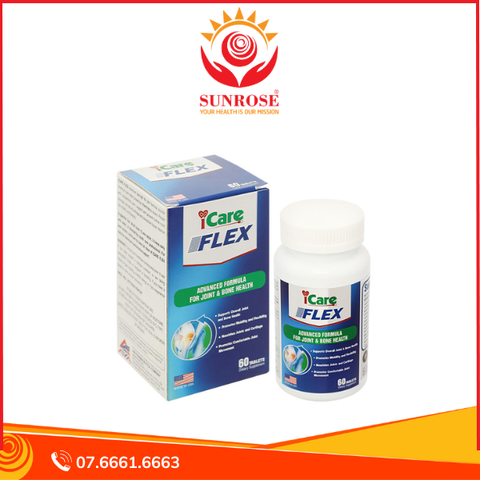  Icare Flex hỗ trợ tái tạo mô sụn khớp, giảm đau khớp chai 60 viên 