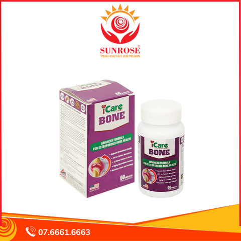  Icare Bone giúp xương chắc khỏe, giảm nguy cơ loãng xương hộp 60 viên 