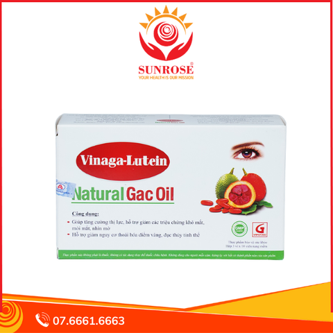  Viên uống VINAGA-Lutein Tăng cường thị lực (Hộp 3 vỉ x 10 viên) 