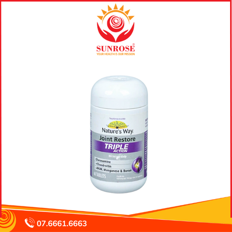  Viên uống Nature'S Way Joint Restore Triple Action hỗ trợ sụn khớp (Lọ 60 viên) 
