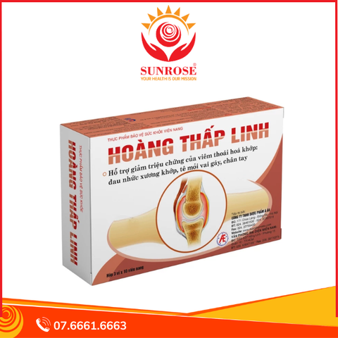  Hoàng Thấp Linh hỗ trợ giảm đau nhức xương khớp, tê mỏi vai gáy hộp 30 viên 