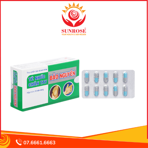  Tê nhức chân tay Bảo Nguyên hoạt huyết, mạnh gân cốt hộp 30 viên 