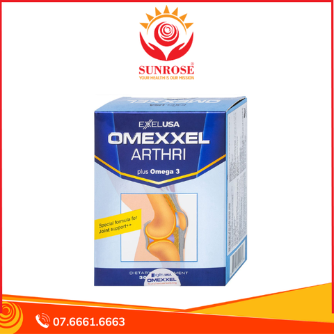  Viên nang mềm Omexxel Arthri hỗ trợ tăng tiết dịch khớp, giảm đau do lão hóa khớp (3 vỉ x 10 viên) 